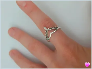 Bague argentée tendance en acier inoxydable