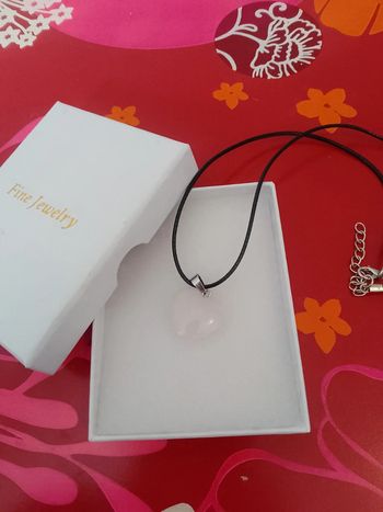 Collier coeur de cristal de quartz