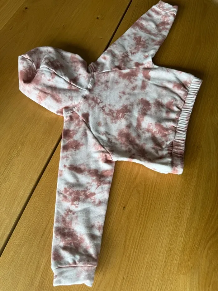 Jogging 2 pièces avec sweat à capuche et pantalon rose pâle avec/rose - Taille 4 Ans - photo numéro 12