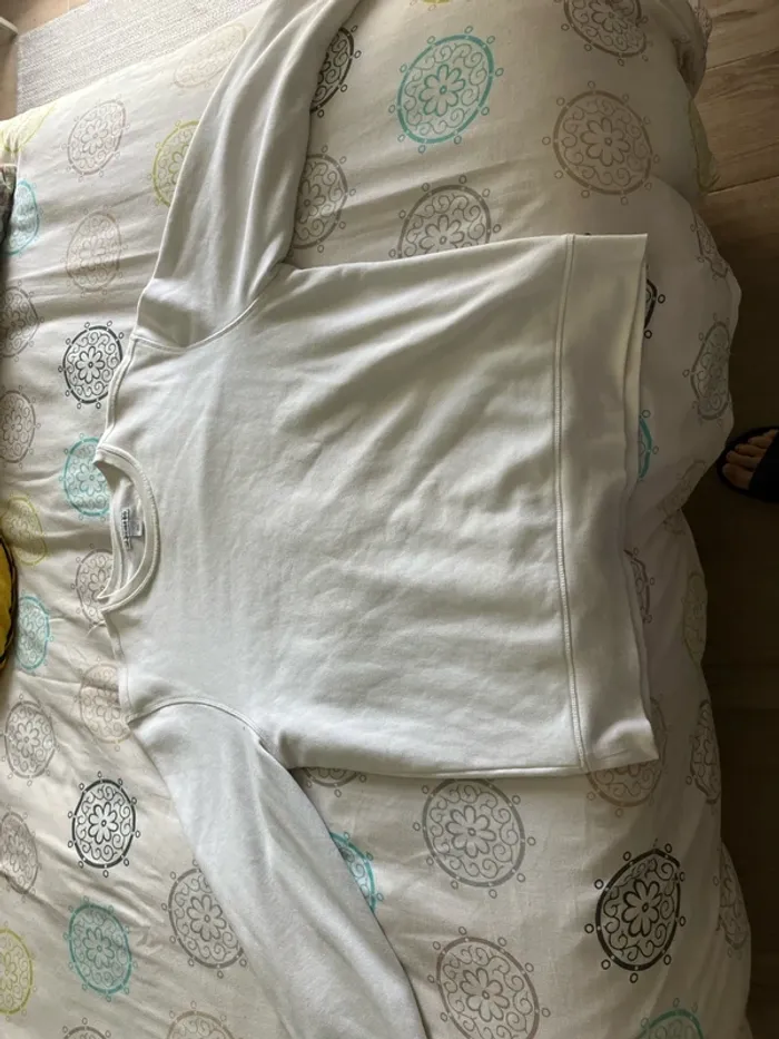 Pull blanc uni - photo numéro 2