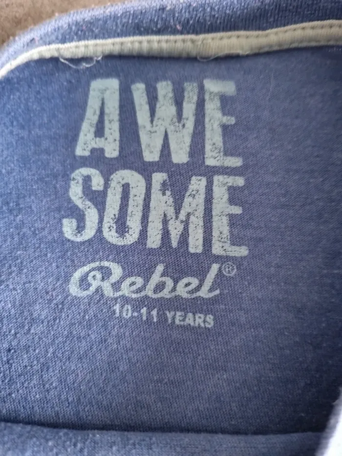 T-shirt à manches courtes garçon - bleu ciel - 10/11 ans - Rebel - photo numéro 2