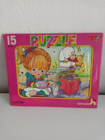 Puzzle rainbow brite la lecture Nathan 15 pièces complet