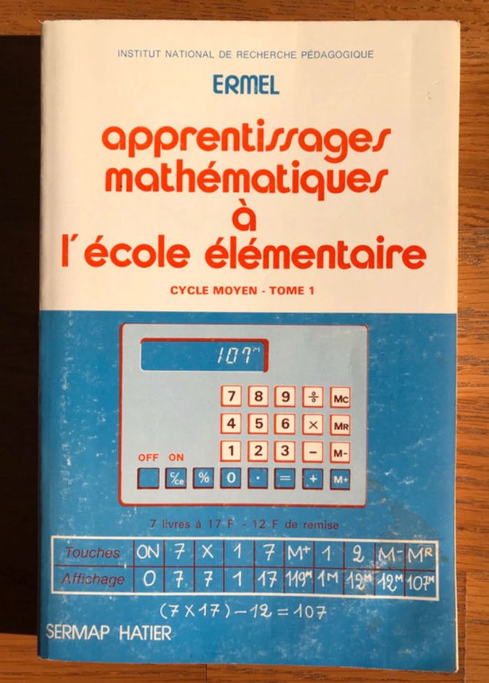Apprentissage mathématiques à l’école élémentaire - tome 1 - ERMEL