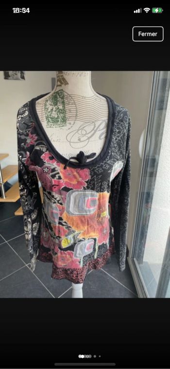 T-shirt manches longues léger Desigual taille 38