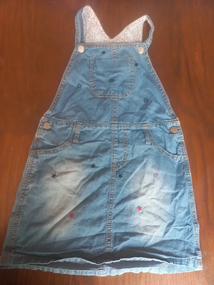 Robe salopette en jeans TQF 7ans 122cm