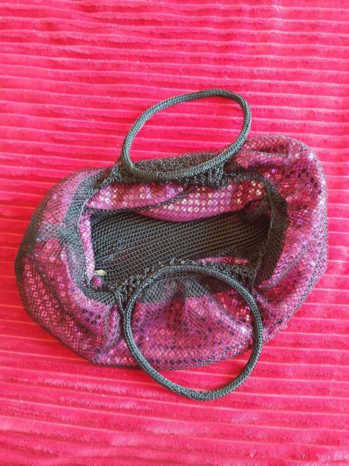 Sac pailletée fuschia - photo numéro 3