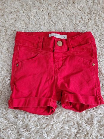 Short rouge 18 mois