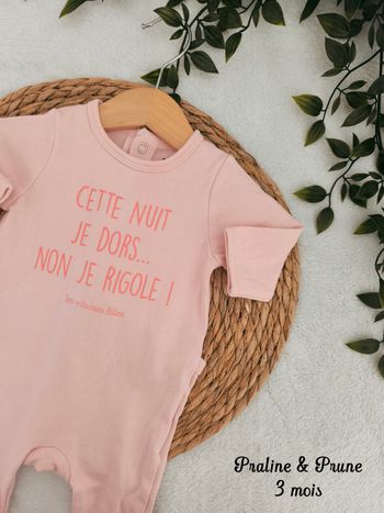 🌸 Grenouillère en jersey Gémo x Les vilaines filles, 3 mois
