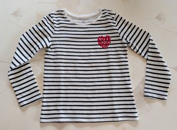Tee-shirt Marinière fille 4 ans 