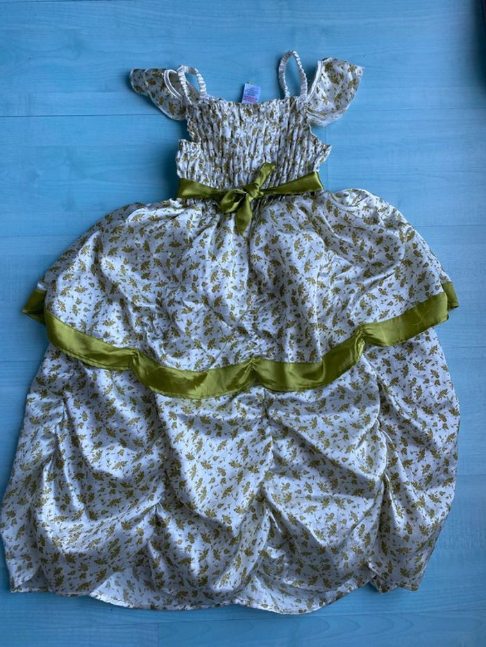 Déguisement fille robe princesse blanche et verte 3-5 ans - photo numéro 5