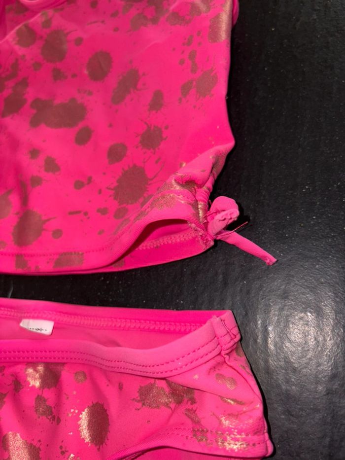 Maillot de bain fille rose tankini 4/5 ans - photo numéro 3