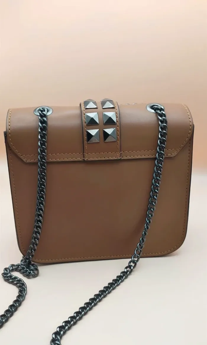 Sac à main en cuir fabriqué en Italie, cuir, marron, The Genuine Leather - photo numéro 5