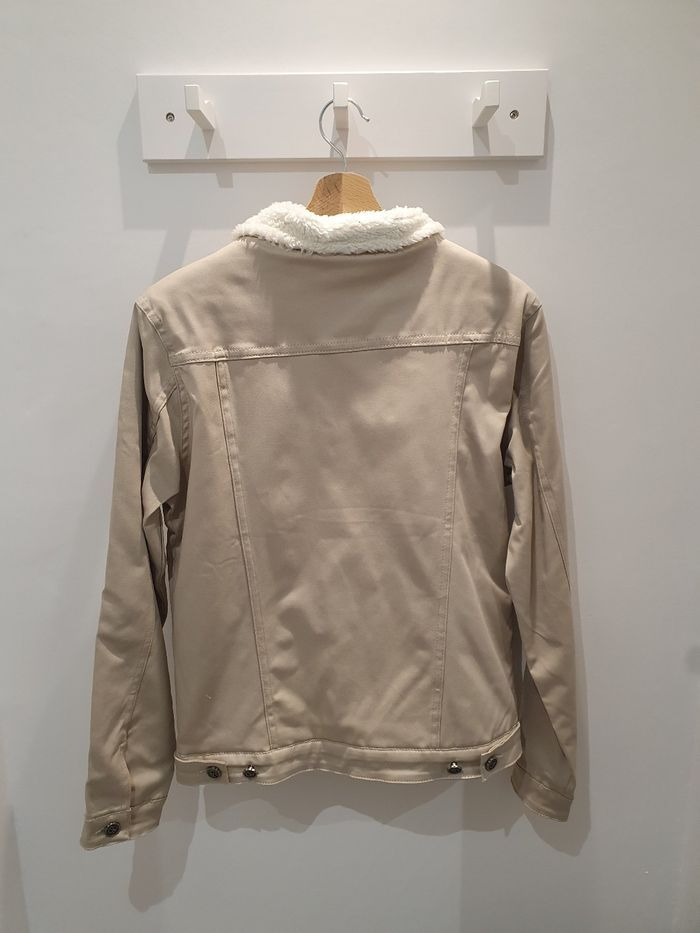 Veste fourrée Grenoble beige Taille M (taille petit) - photo numéro 4