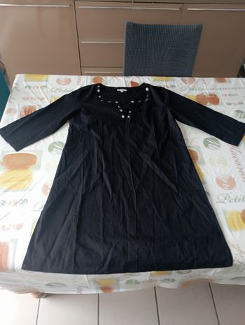 Robe de plage longue noir manches 3/4 Darjeeling taille 2 neuf 5€