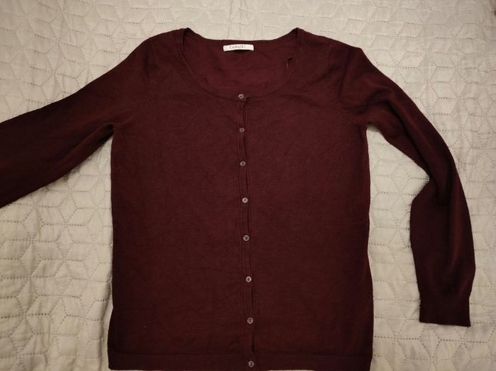 Gilet Bordeaux camaïeu femme