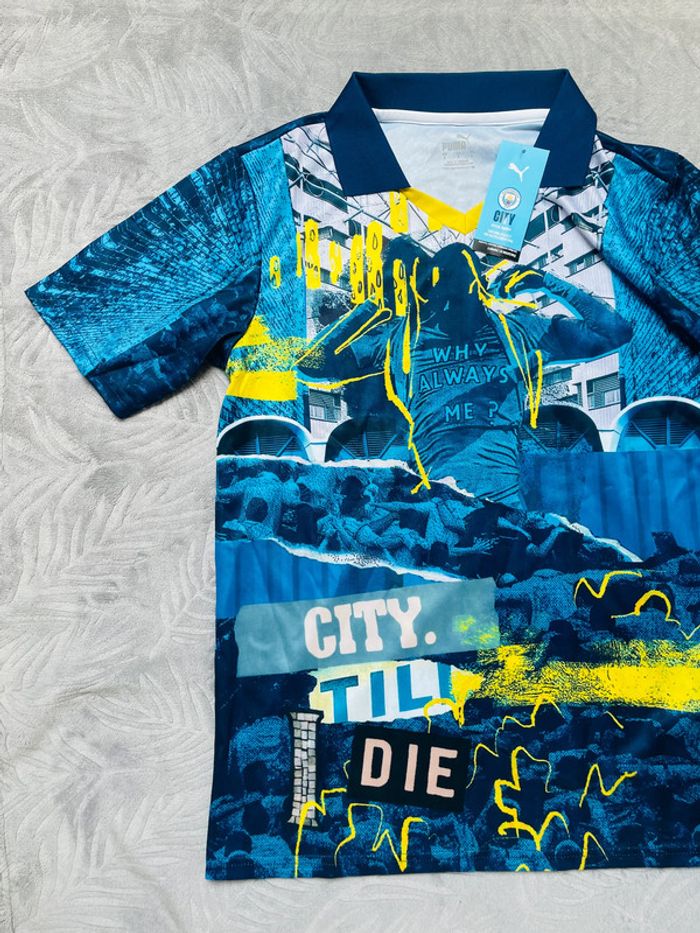 Maillot concept foot Manchester City bleu supporter taille S - photo numéro 2