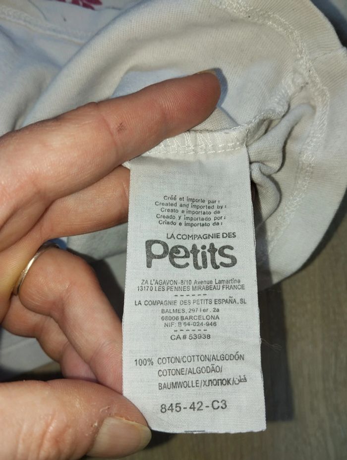 T-shirt manches longues blanc motif oiseaux fille 18 mois - photo numéro 7