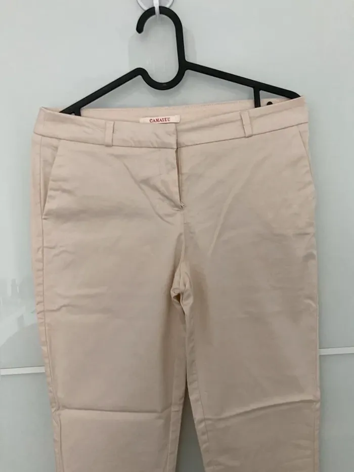 Pantalon carotte beige/creme - photo numéro 2