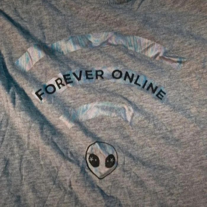 T-shirt court alien gris et argenté taille 12ans - photo numéro 2