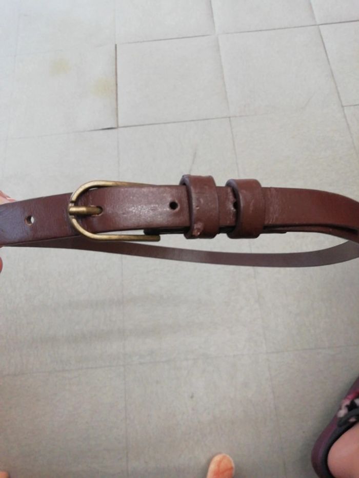 Ceinture fine marron - photo numéro 3