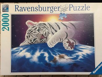 Puzzle 2000 pièces tigre blanc