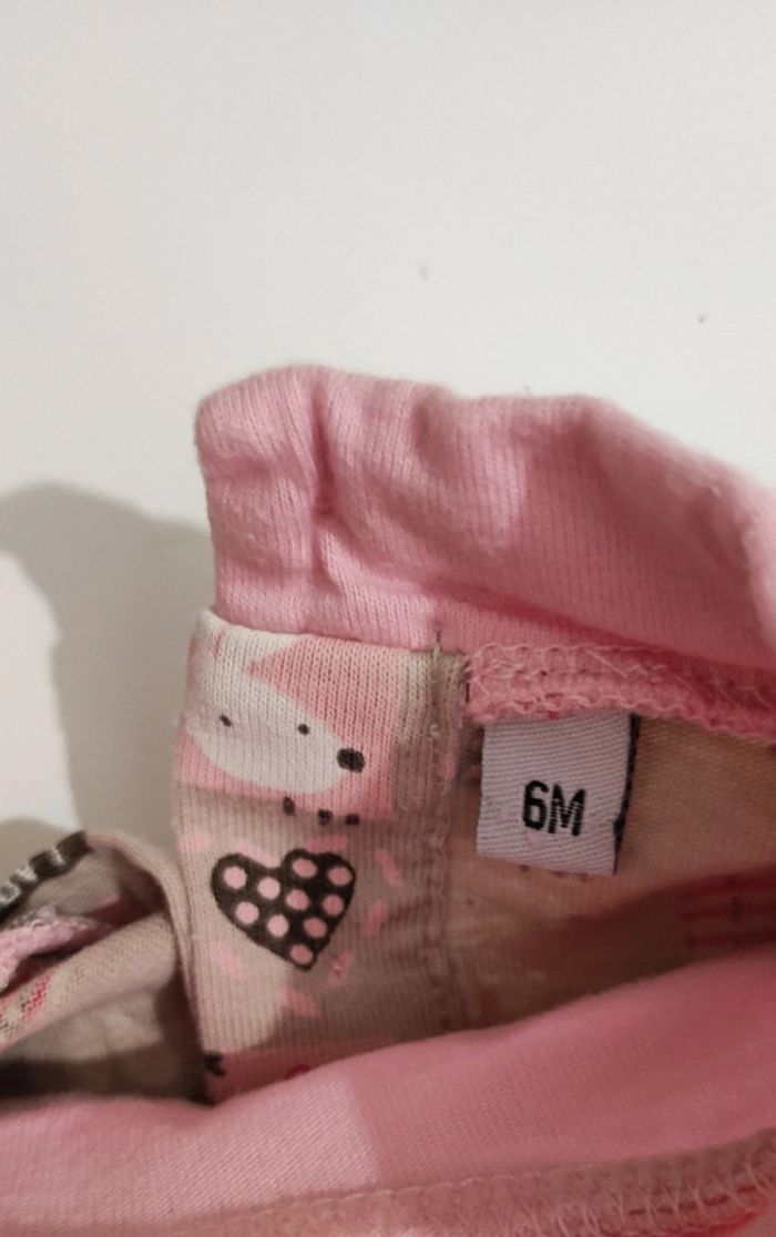 Ensemble bébé fille tee shirt manches longues col roulé sous pull avec pantalon jogging - photo numéro 4