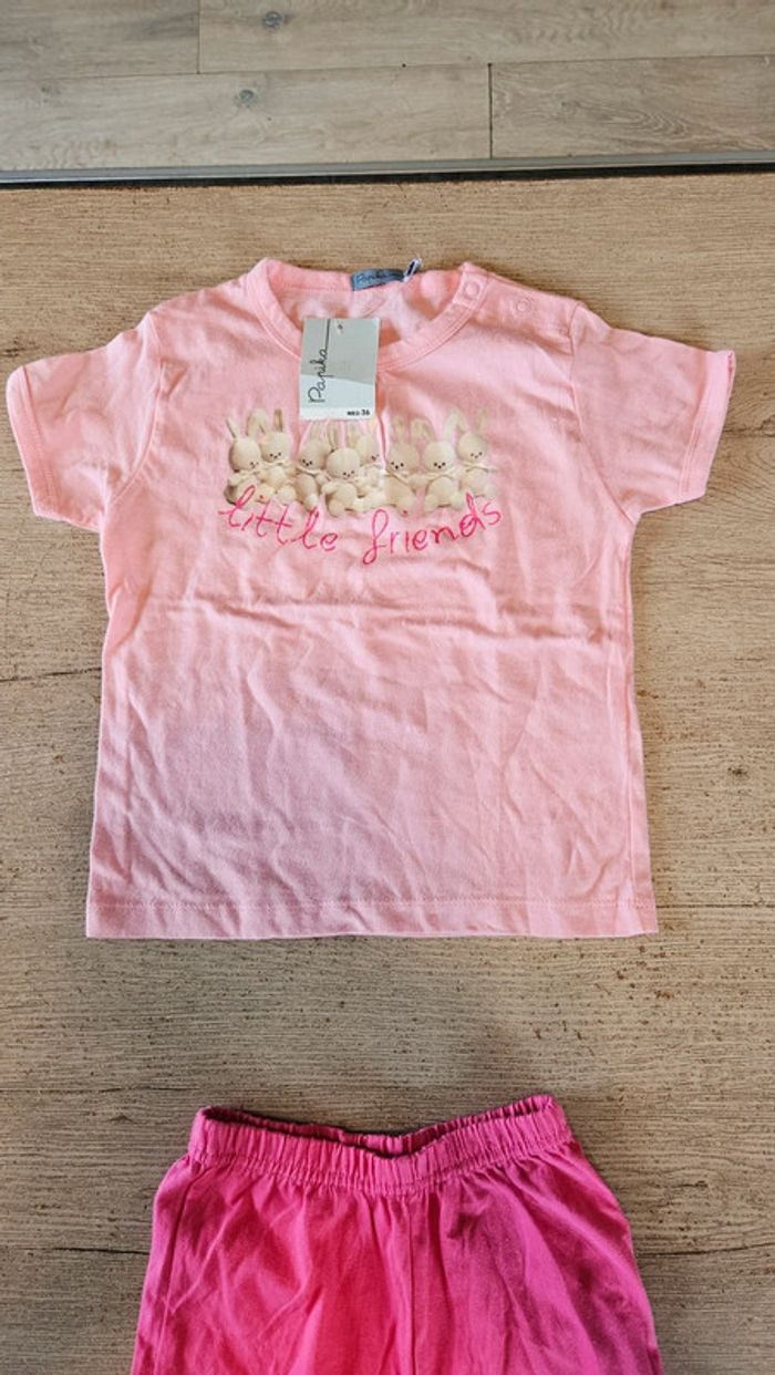 Ensemble fille rose clair et rose fushia, Papika, 3 ans, neuf avec étiquette - photo numéro 4