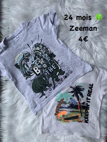 T-shirts 🍀 24 mois 🍀 Zeeman
