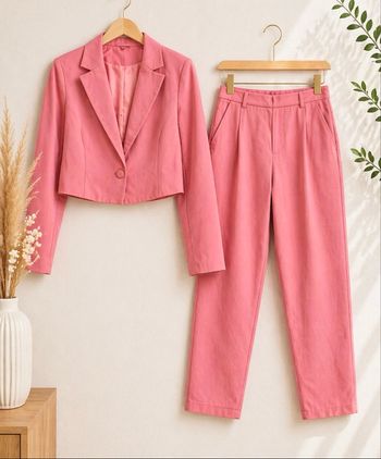 Tailleur Pantalon Rose Saumon 🩷🧡