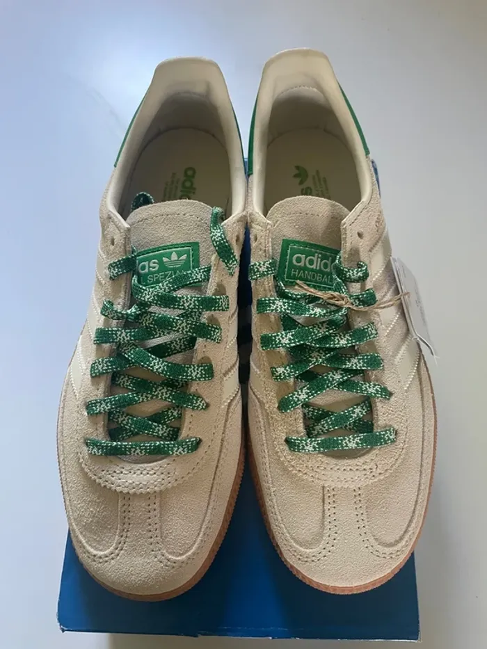 Adidas Originals Handball Spezial White/Cream White/Green - photo numéro 5