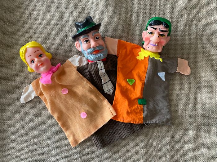 Lot de 3 marionnettes à main