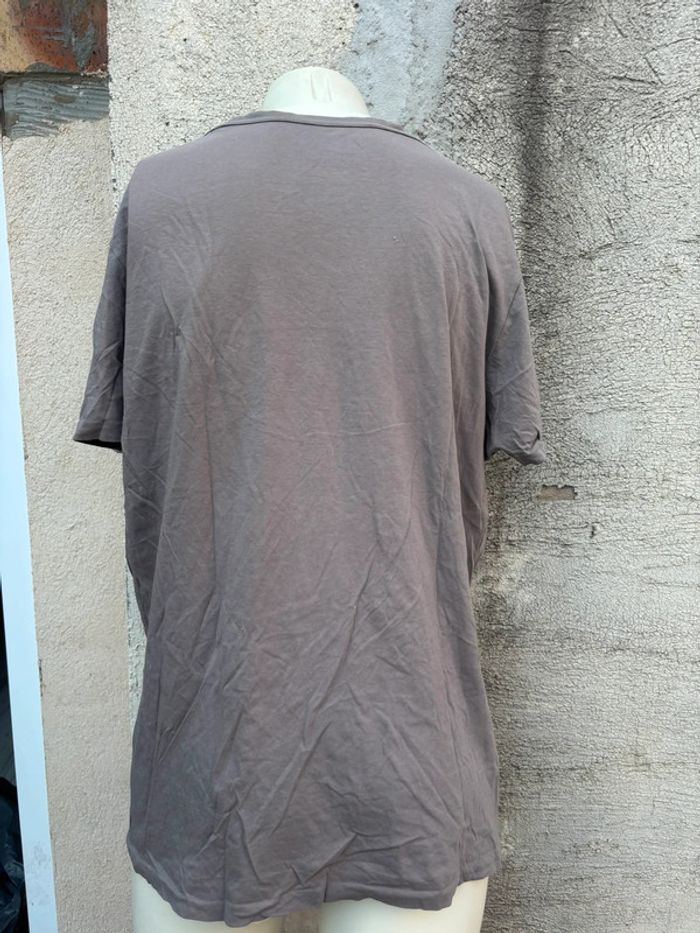 Tee-shirt AllSaints Homme XL – Bicolore taupe  & Noir, Logo Brodé - photo numéro 11