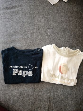 Lot t-shirt kiabi message