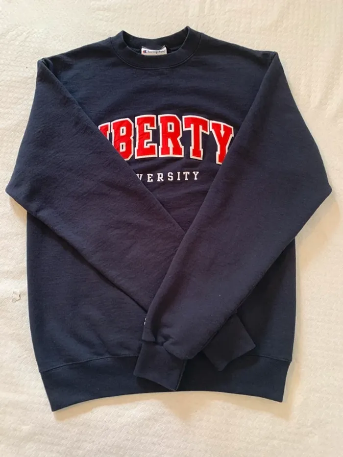 Sweat Champion « Liberty University » Bleu Marine - Très bon état - photo numéro 5