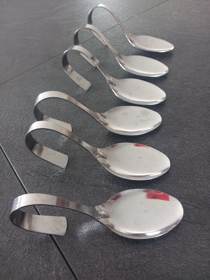 Lot de 6 cuillères apéritives en inox