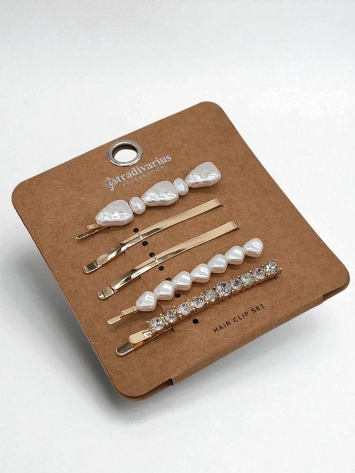 Stradivarius lot 5 barrettes dorées - photo numéro 3