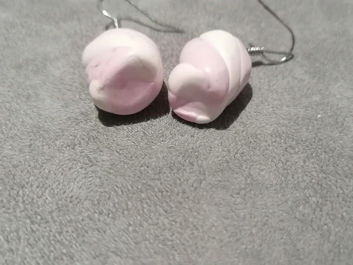 Boucles d'oreilles guimauve fimo 🍬 - photo numéro 5