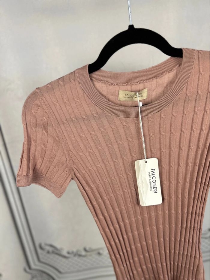 T shirt Rose Cachemire Falconeri XS neuf - photo numéro 2