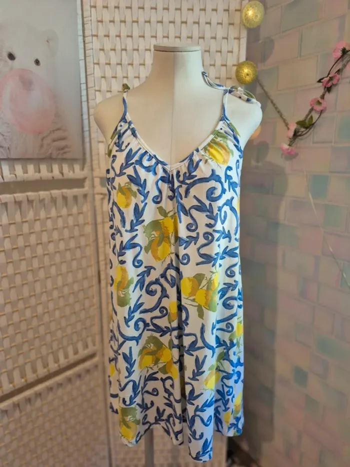 💕Jolie Robe d'été femme T38 /40(M) Esmara - Imprimé citrons💕 - photo numéro 3