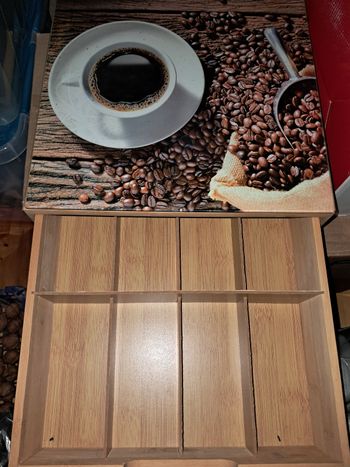 Rangement dosettes café 