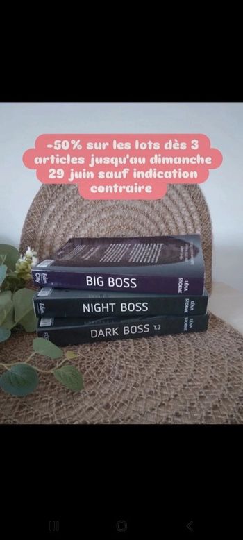 🍁-50% sur les lots 🍁🌸Livre romance Big boss 3t🌸