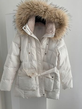 Manteau blanc MORGAN avec capuche 44