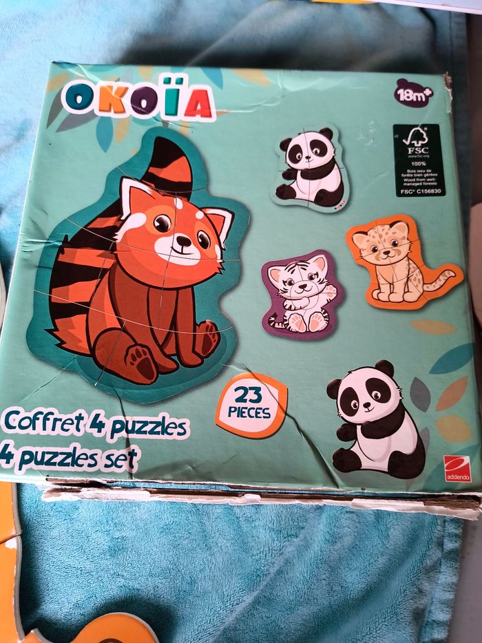 4 puzzles en bois - photo numéro 2