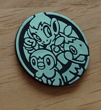 Jeton holographique pokémon Ouisticram/ Tiplouf/Tortipouss