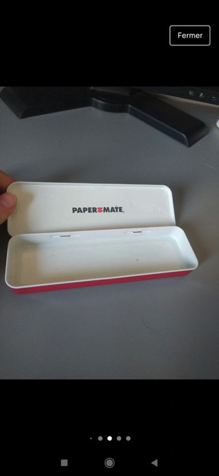 Boite trousse à crayons vintage années 90 en métal - photo numéro 3