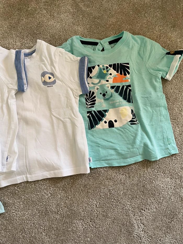 Lot de 4 t-shirt bébé garçon 6 mois obaibi - photo numéro 2