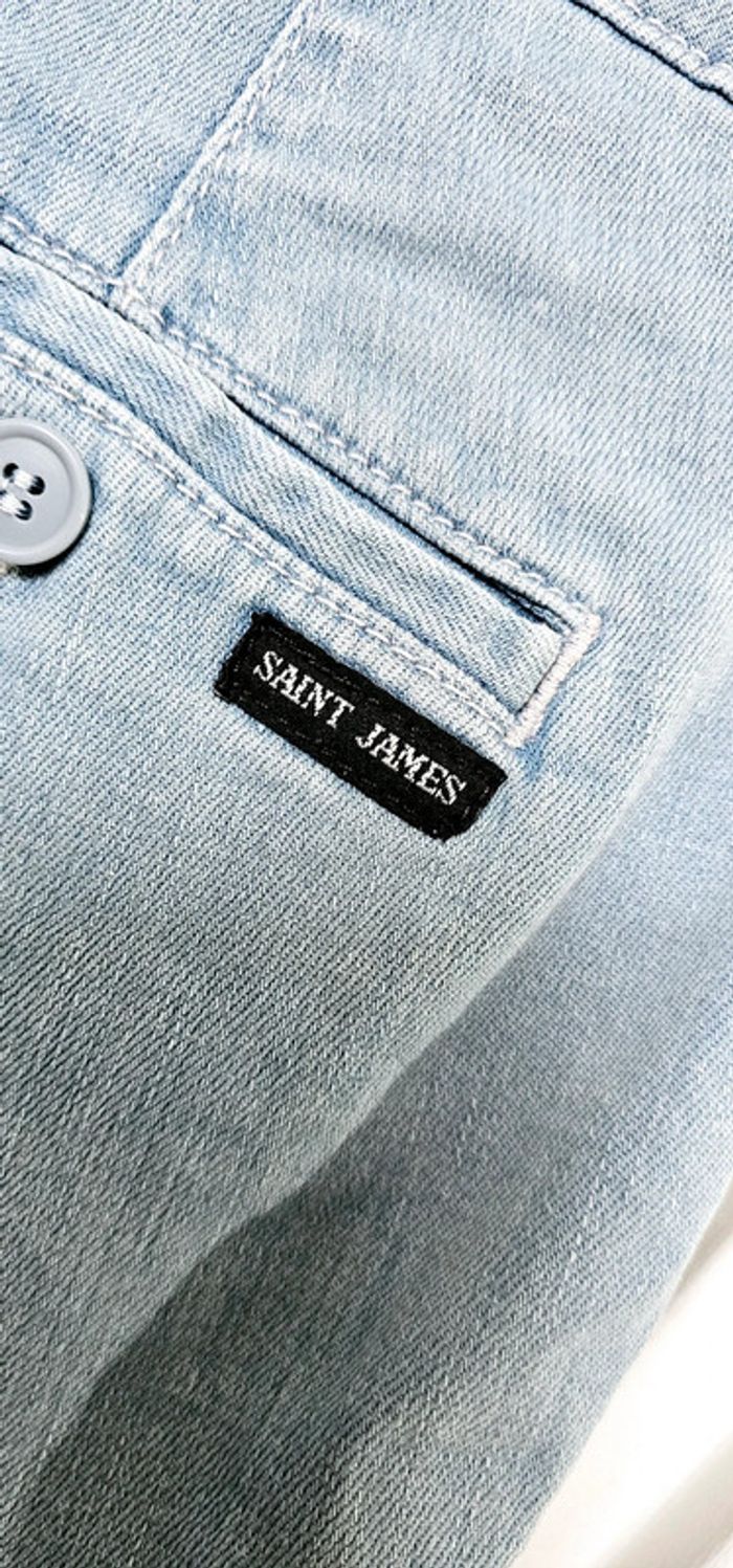 Short Bermuda Jeans Coton Elasthane Saint James Taille 42 - photo numéro 4