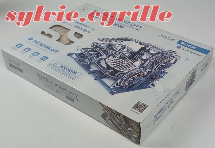 Puzzle en bois 3D Circuit à billes 3D en bois Marble Night City - photo numéro 3