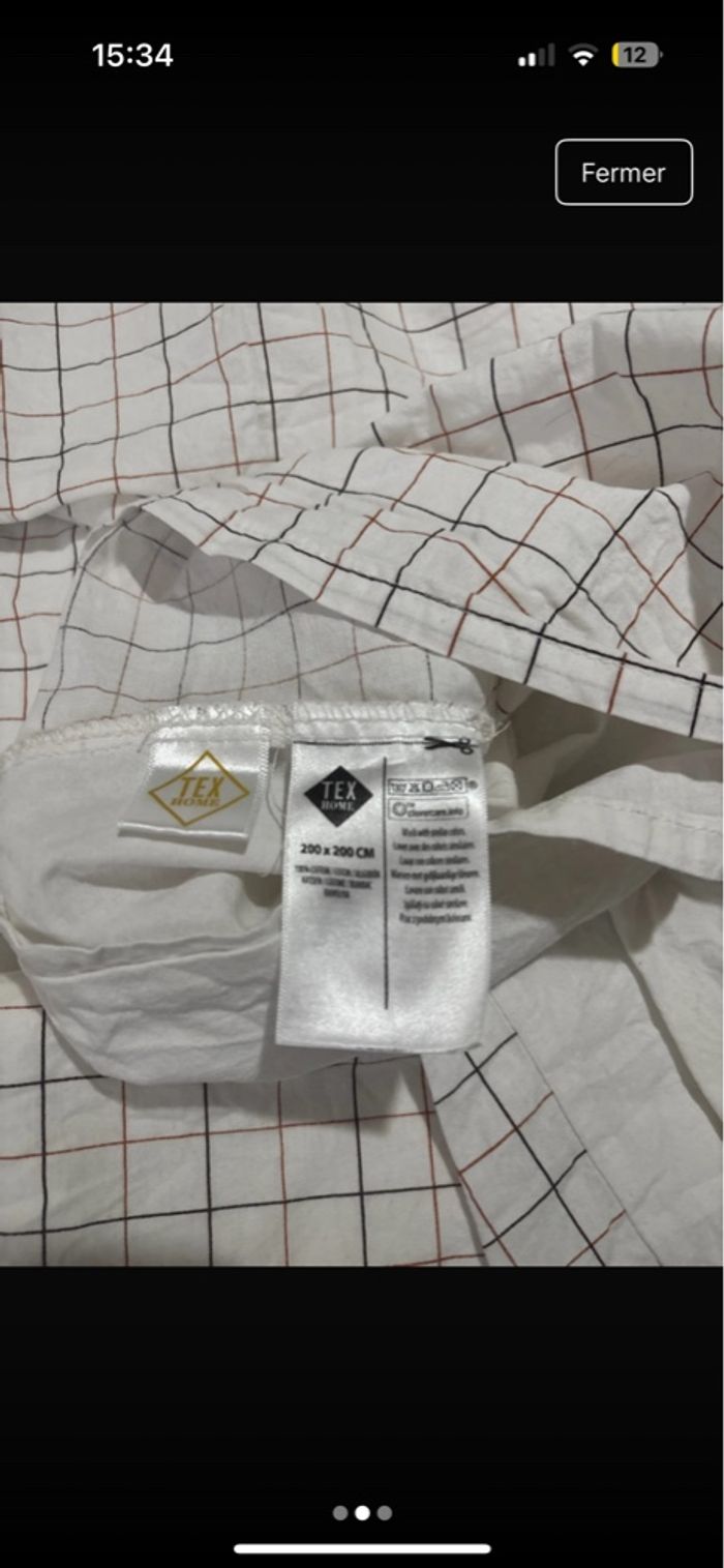 Parure de lit 200x200 Tex - photo numéro 3