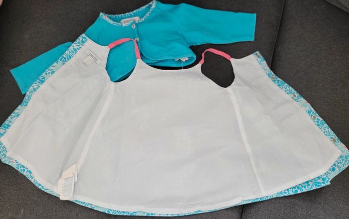 Ensemble robe et gilet 3 mois - 60cm - photo numéro 10